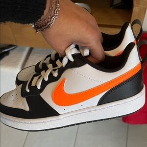 Nike Court Borough Low 2 'White Black Orange'